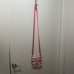Floral Pink Crossbody Bag
